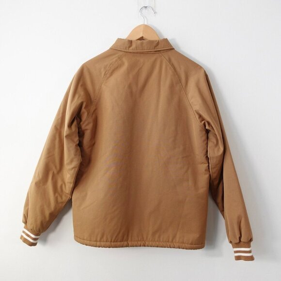 RARE Vintage CHAMPION Jacket Small Tan Canvas Camel Coach Oatmeal Fleece Field - Picture 3 of 15
